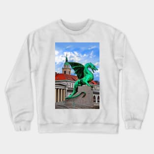 Dragon Bridge, Ljubljana, Slovenia Crewneck Sweatshirt